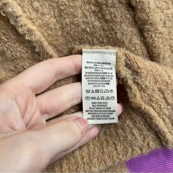 Free People Phantom Cardigan Size Small Camel Mohair Duster FLAWED. - Picture 8 of 10